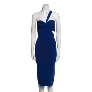 L'AGENCE Strapless Blue Dress
